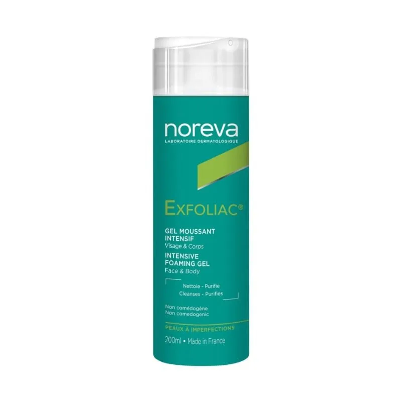 Gel spumant pentru curatare ten gras si acneic Exfoliac, 200 ml, Noreva — preț și oferte