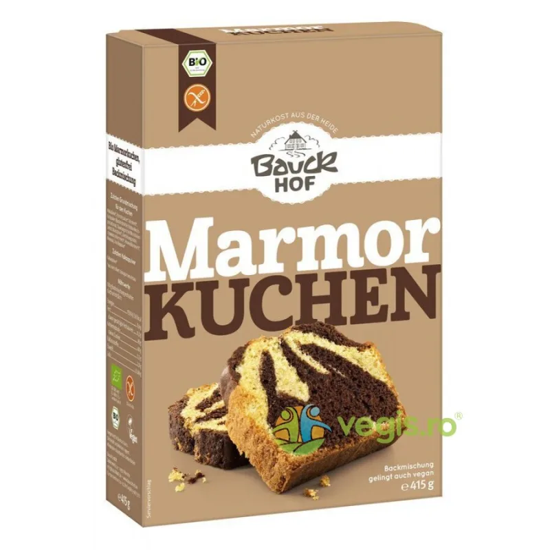 Mix pentru Chec Marmorat Fara Gluten Ecologic/Bio 415g BAUCKHOF — preț și oferte