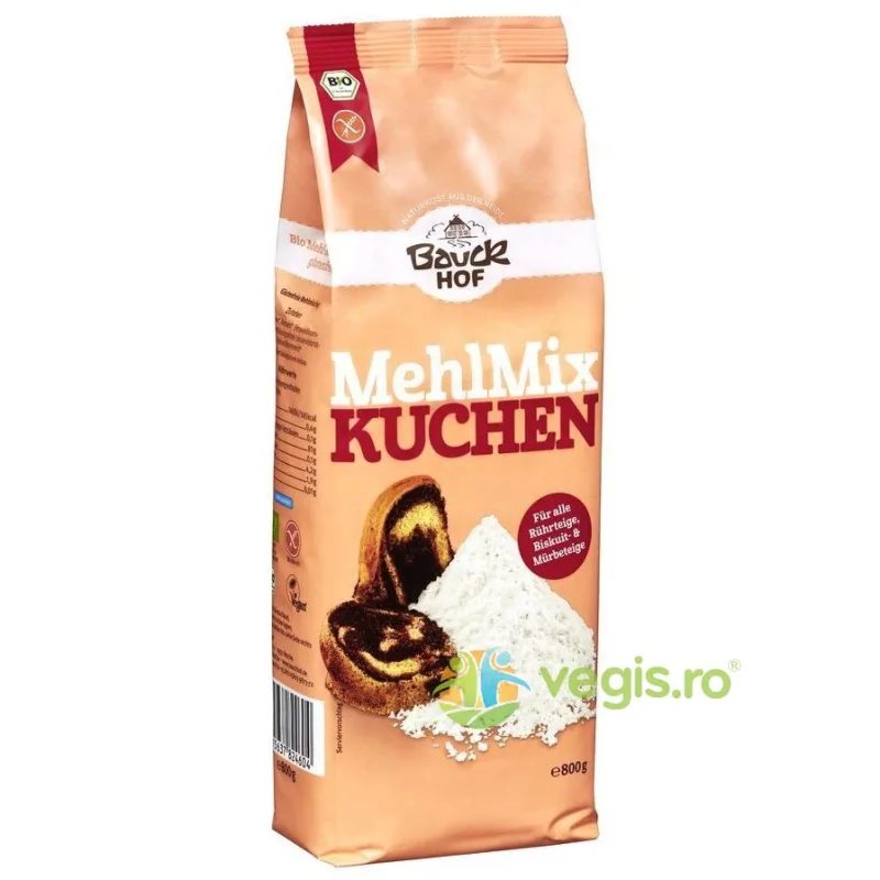 Mix de Faina pentru Prajituri Fara Gluten Ecologic/Bio 800g BAUCKHOF — preț și oferte