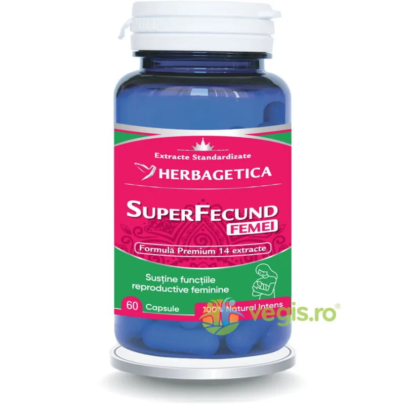 Super Fecund Femei 60cps HERBAGETICA — preț și oferte