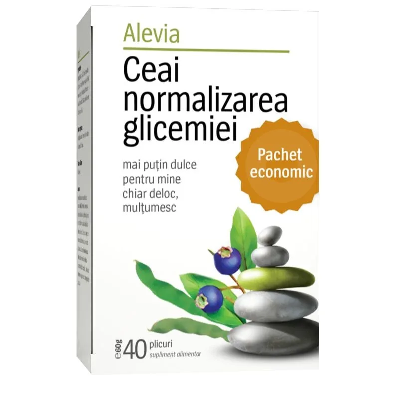 Alevia Ceai normalizarea glicemiei, 40 plicuri — preț și oferte