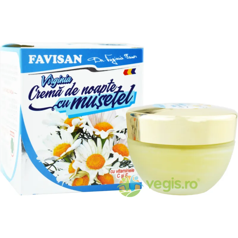 Crema de Noapte cu Musetel, Vitamina C si E Virginia 50ml — preț și oferte