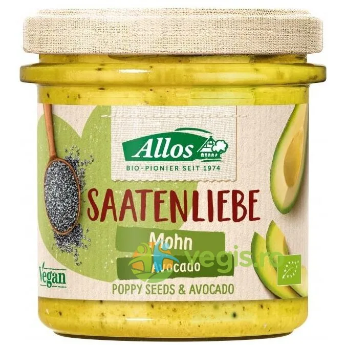 Crema Tartinabila cu Avocado si Seminte de Mac Ecologica/Bio 135g — preț și oferte