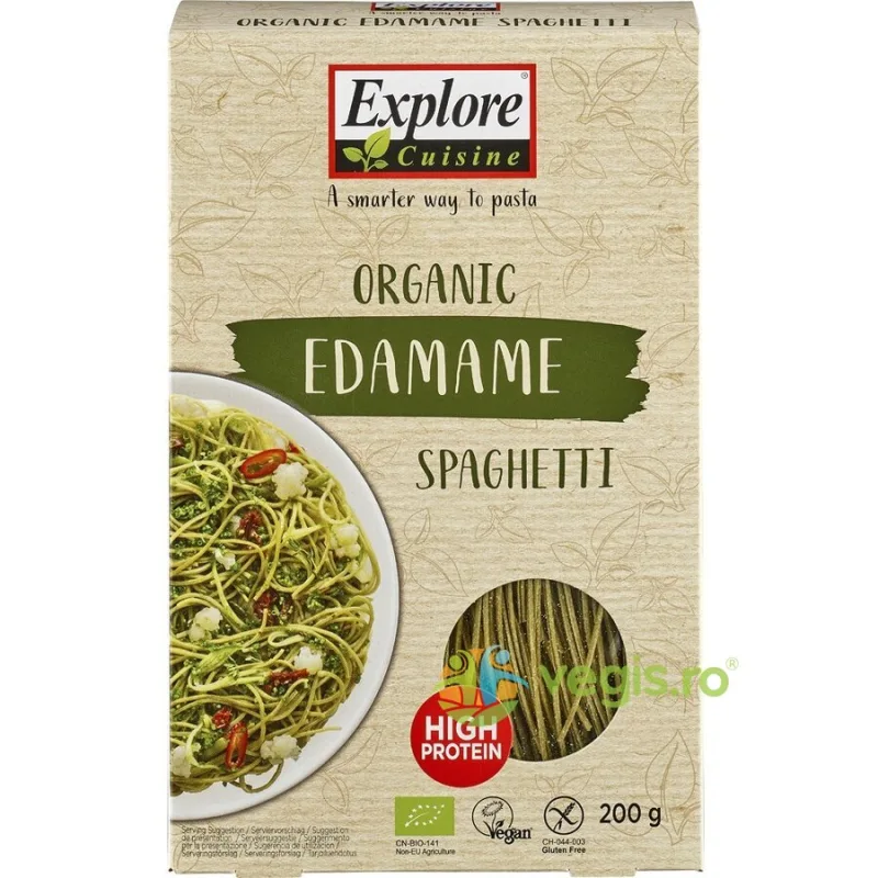 Spaghete din Faina de Boabe Edamame Fara Gluten Ecologice/Bio 200g EXPLORE CUISINE — preț și oferte