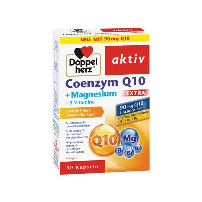 Coenzima Q10 Extra, Magneziu si complex de vitamina B, 30 capsule, Doppelherz — preț și oferte