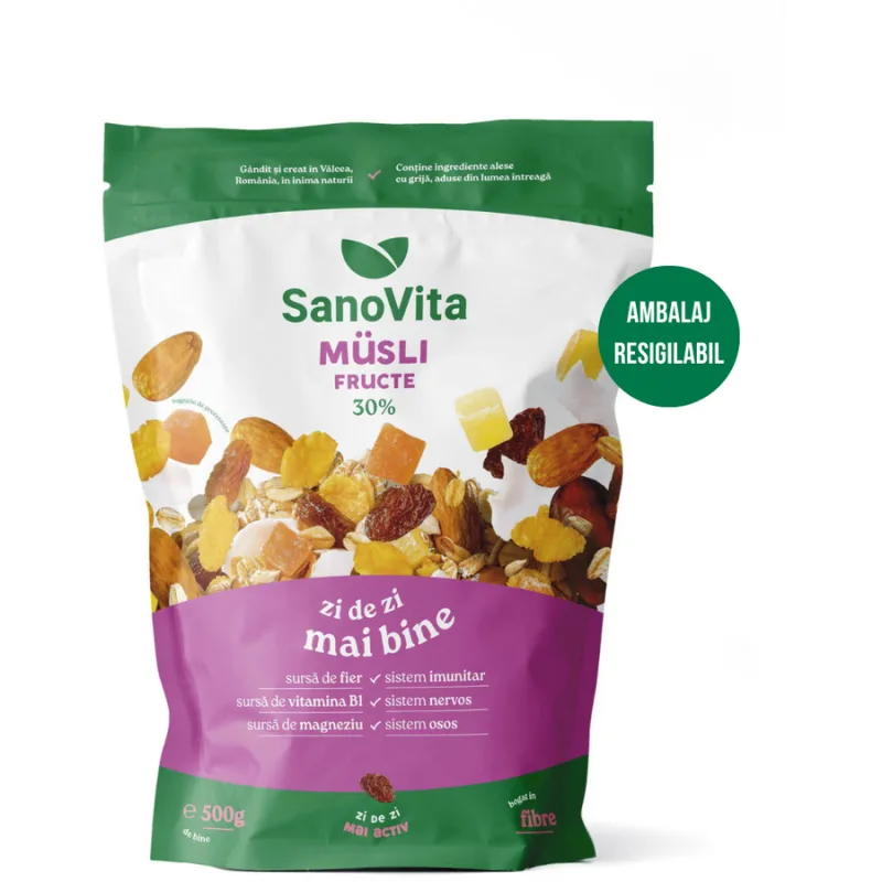 Musli cu Fructe  500g SANOVITA — preț și oferte