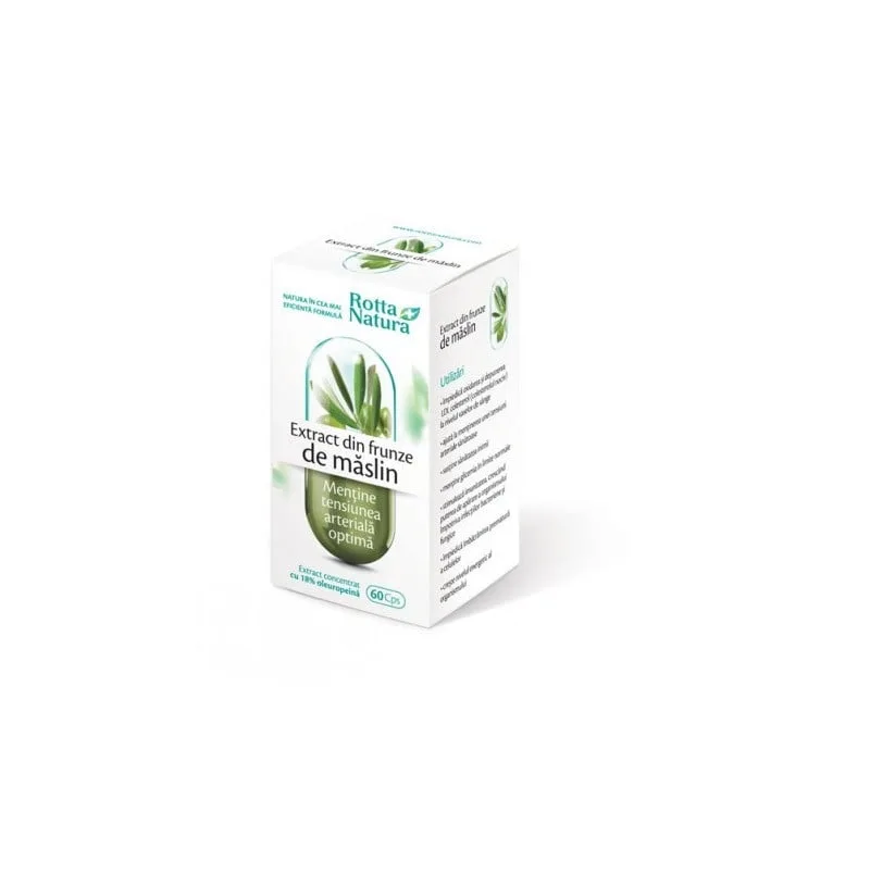 Extract din frunze de maslin 500 mg, 60 capsule, Rotta Natura — preț și oferte