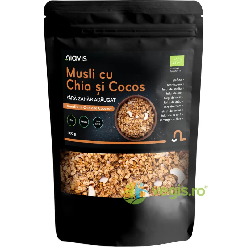Musli cu Chia si Cocos Ecologic/Bio 200g NIAVIS — preț și oferte