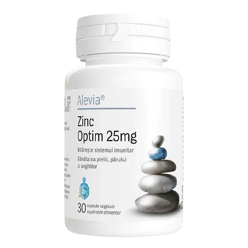 Zinc Optim 25mg, 30 comprimate, Alevia — preț și oferte