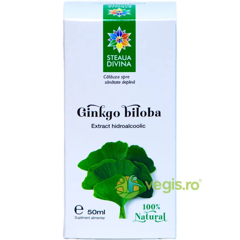 Tinctura de Gingko Biloba 50ml STEAUA&nbsp;DIVINA — preț și oferte