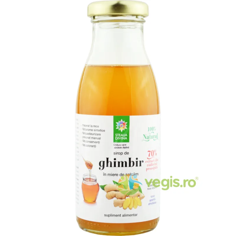 Sirop de Ghimbir cu Miere Presat la Rece 230ml STEAUA DIVINA — preț și oferte