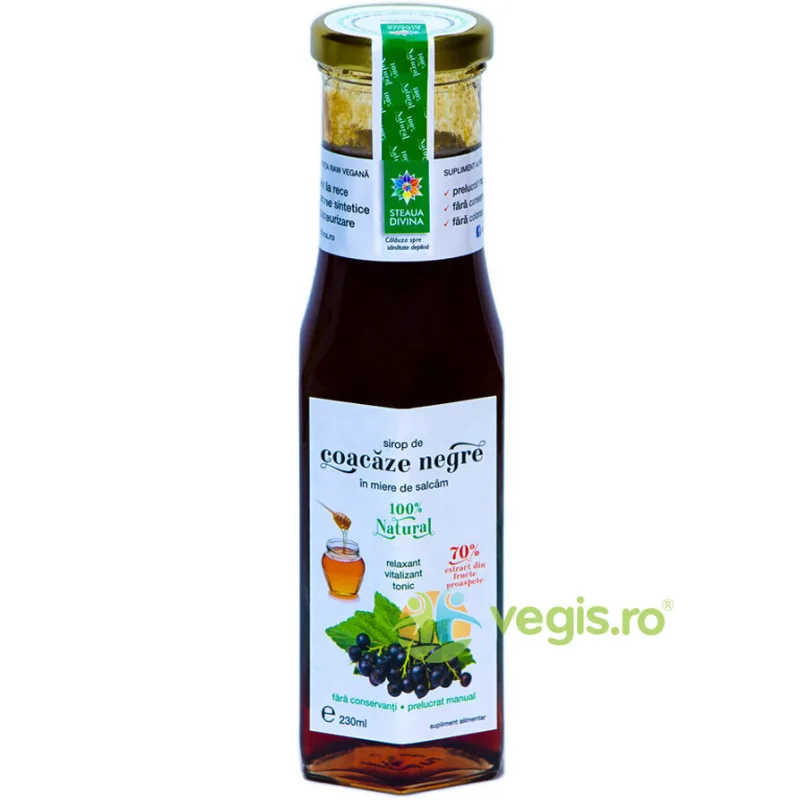 Sirop de Coacaz Negru cu Miere Presat la Rece 230ml STEAUA&nbsp;DIVINA — preț și oferte