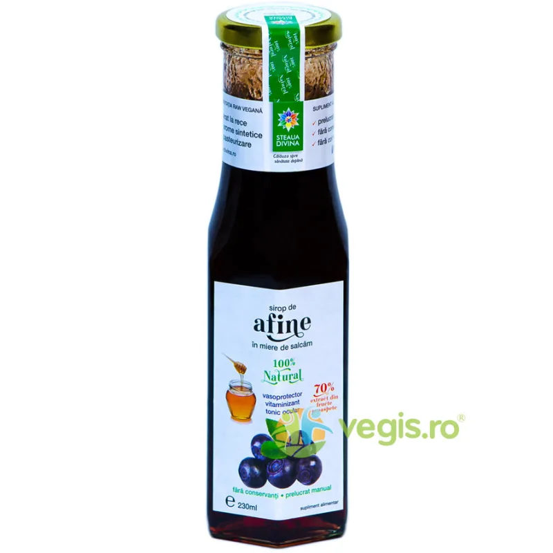 Sirop de Afine cu Miere Presat la Rece 230ml STEAUA DIVINA — preț și oferte