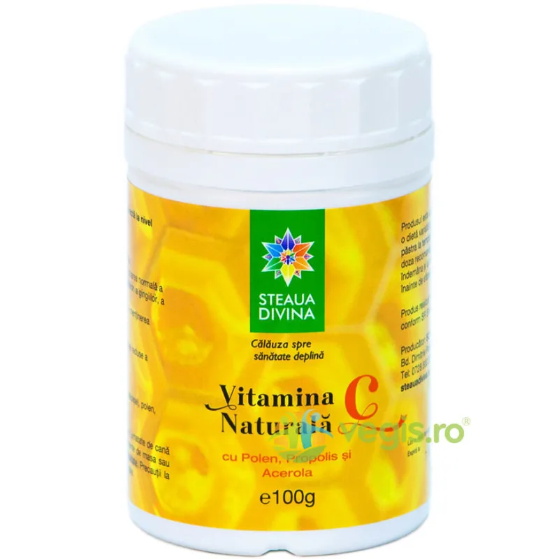 Vitamina C Naturala cu Polen, Propolis si Acerola 100g STEAUA DIVINA — preț și oferte
