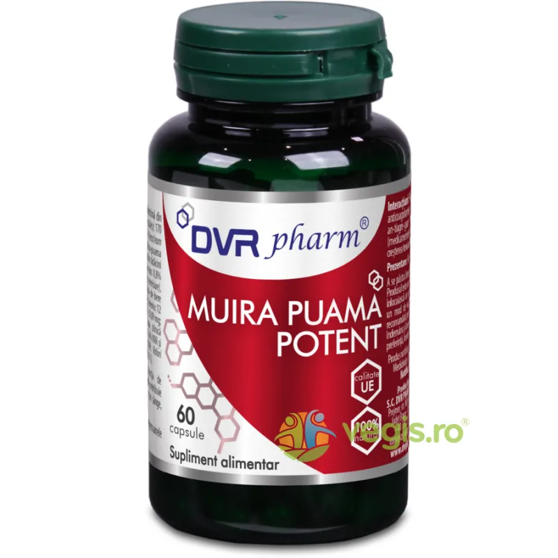 Muira Puama Potent 60cps DVR&nbsp;PHARM — preț și oferte