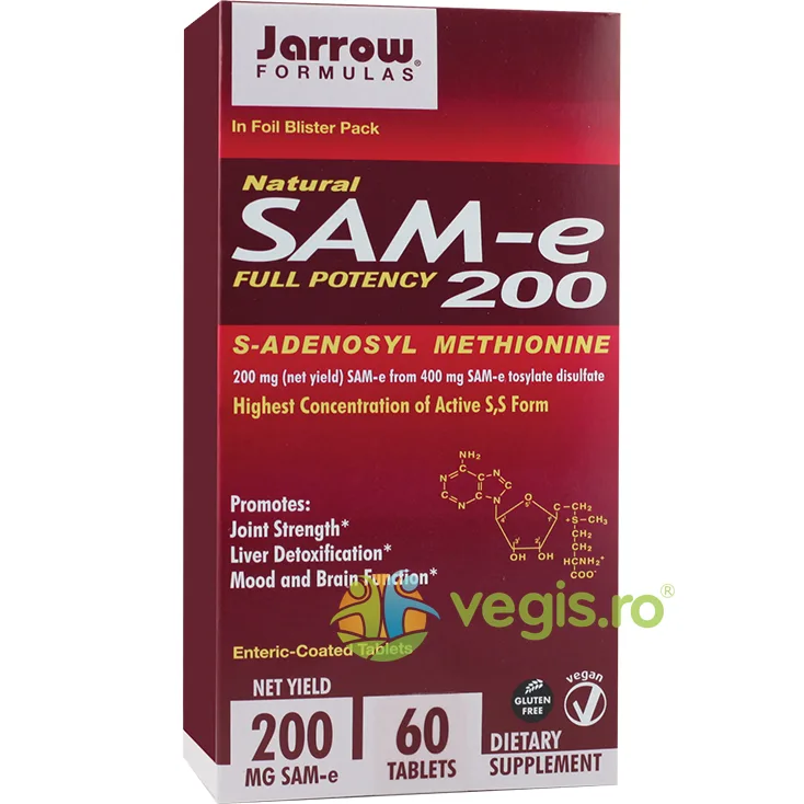 SAM-E 200mg 60cpr Secom, Jarrow Formulas — preț și oferte