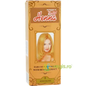 Balsam Colorant pentru Par cu Henna nr.1 Blond Auriu 75g