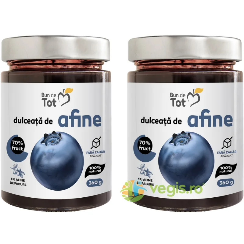 Pachet Dulceata de Afine fara Zahar 360g + 360g BUN DE TOT — preț și oferte