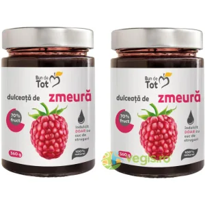 Pachet Dulceata de Zmeura fara Zahar 360g+360g
