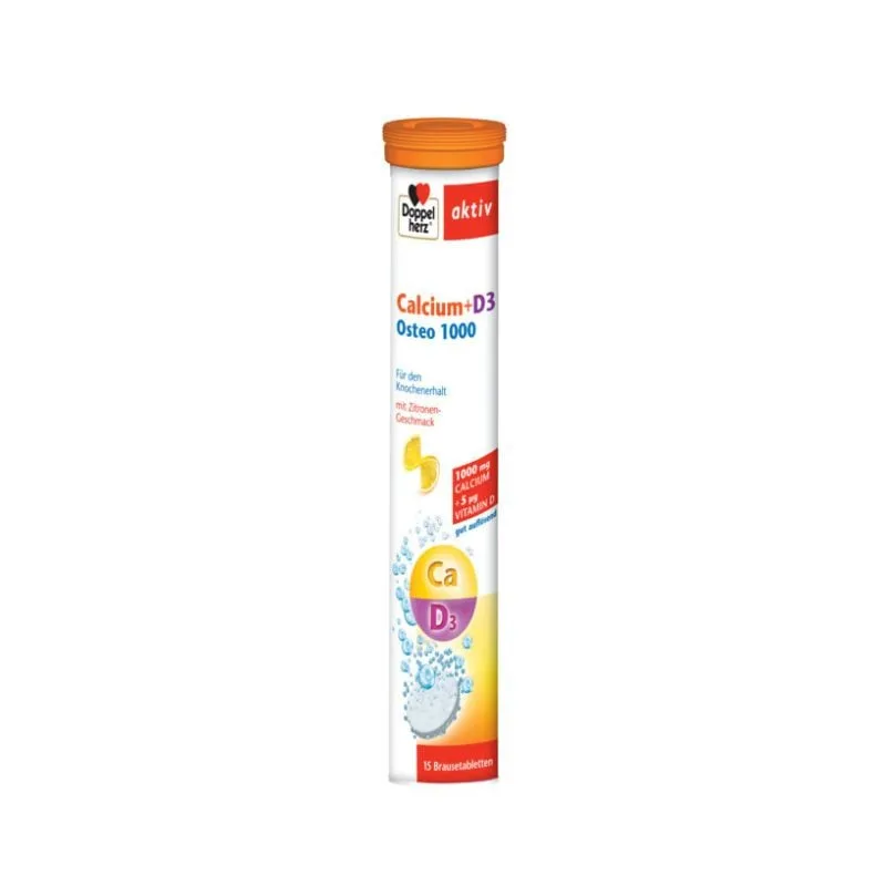 Aktiv Calciu Vitamina D3 Osteo 1000, 15 comprimate efervescente, Doppelherz — preț și oferte