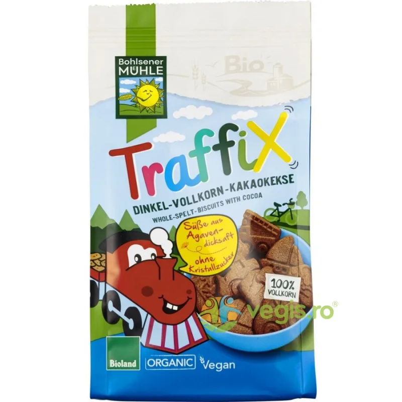 Biscuiti din Spelta cu Ciocolata Indulciti cu Agave Ecologici/Bio 125g BOHLSENER MUEHLE — preț și oferte
