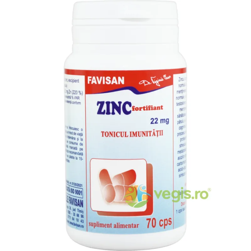 Zinc Fortifiant 22mg 70cps Favisan — preț și oferte