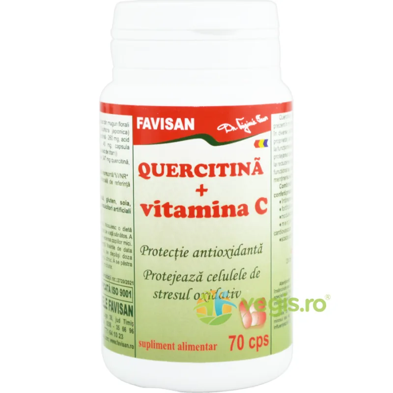 Quercitina + Vitamina C 70cps Favisan — preț și oferte