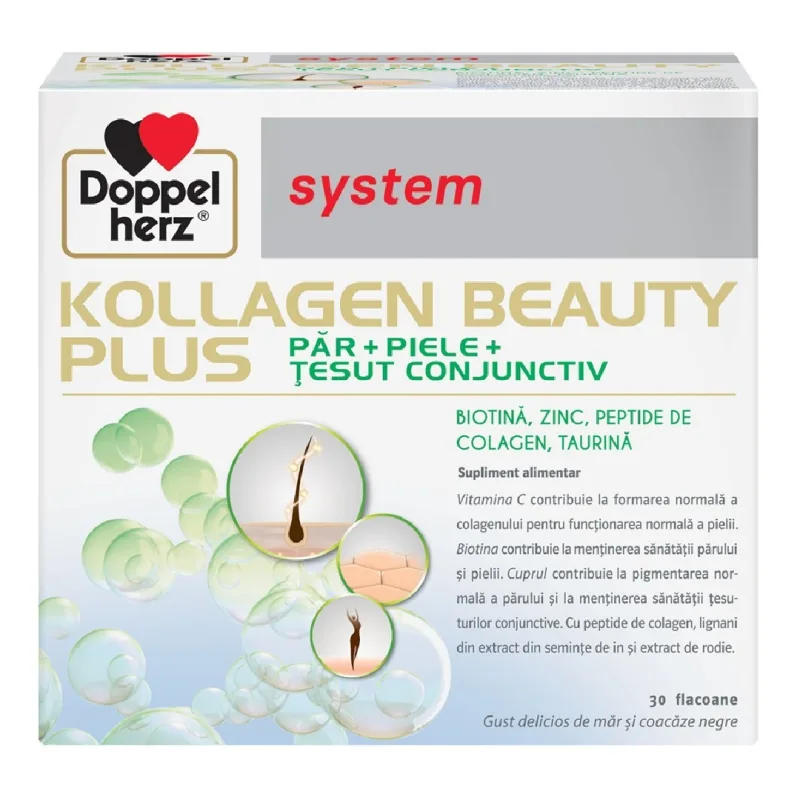 Kollagen System Beauty Plus, 30 flacoane, Doppelherz — preț și oferte