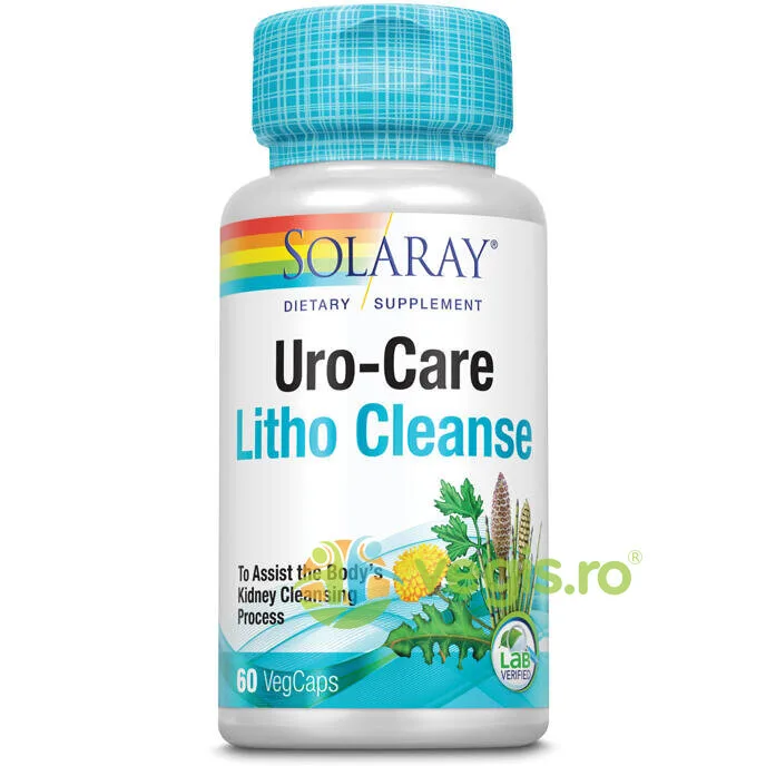 Uro Care Litho Cleanse 60cps vegetale Secom, Solaray — preț și oferte