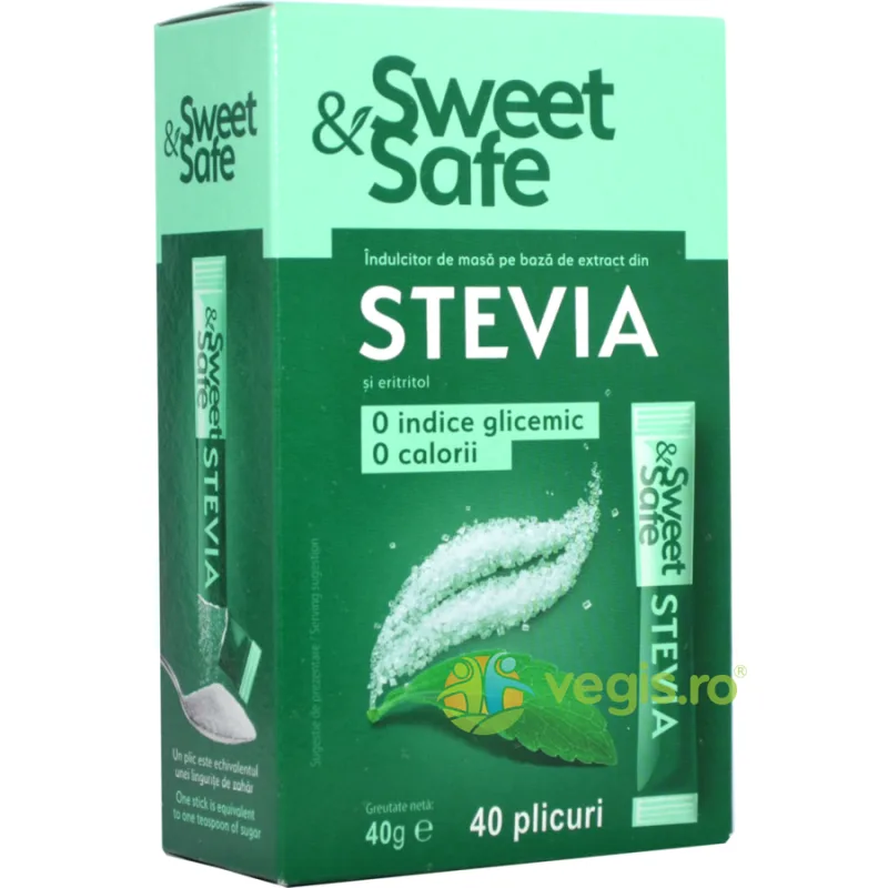 Indulcitor Stevia Sweet&Safe 40dz SLY&nbsp;NUTRITIA — preț și oferte