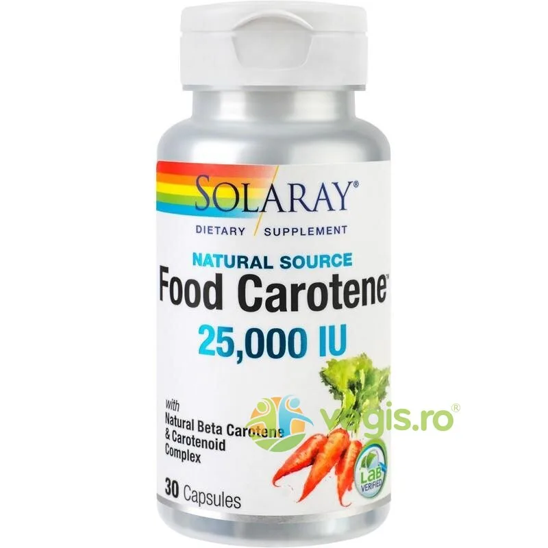 Food Carotene 25000ui 30cps Secom, Solaray — preț și oferte