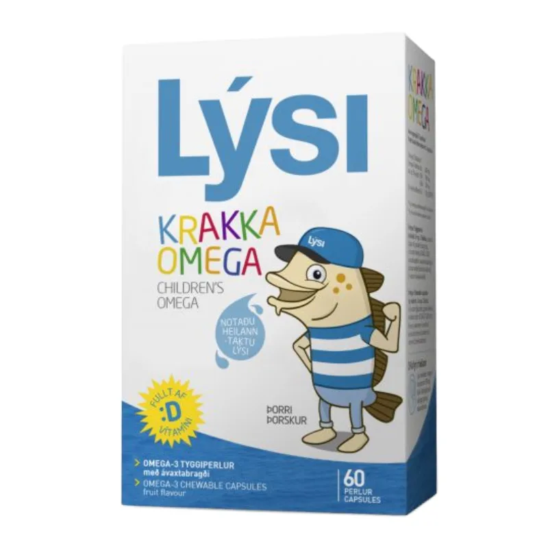 Omega 3 pentru copii, 60 capsule masticabile, Lysi LYSI ISLANDA — preț și oferte