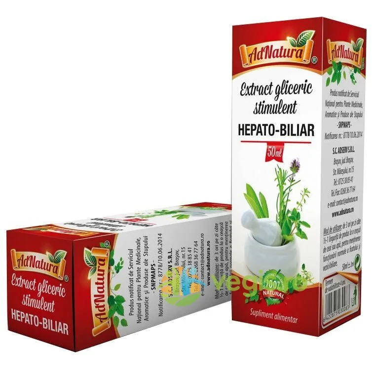 Extract Gliceric Hepato-Biliar 50ml ADNATURA — preț și oferte