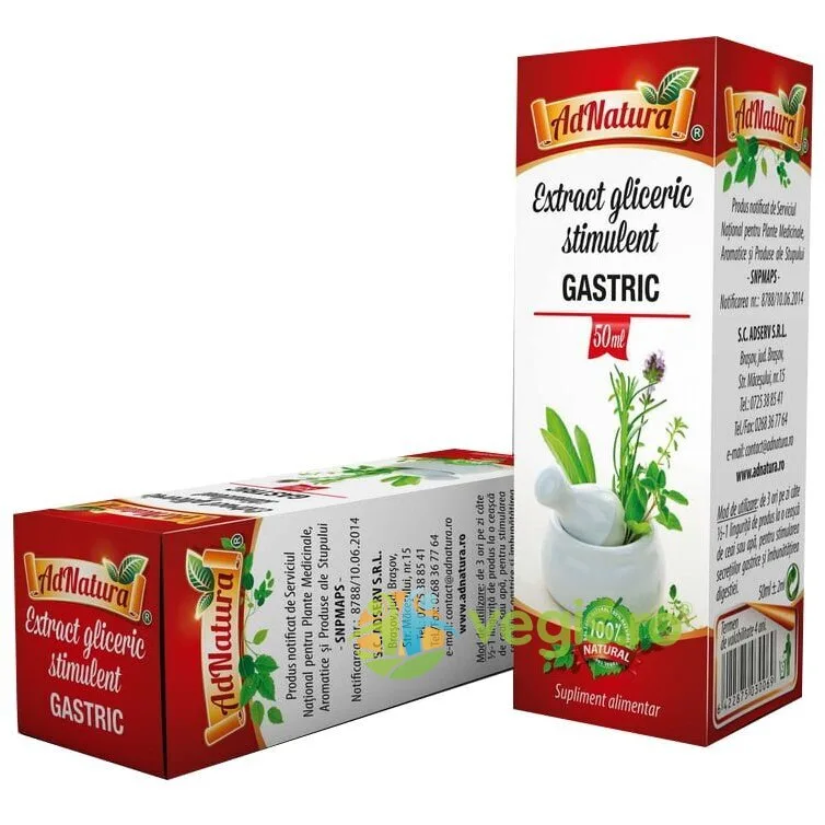 Extract Gliceric Stimulent Gastric 50ml ADNATURA — preț și oferte