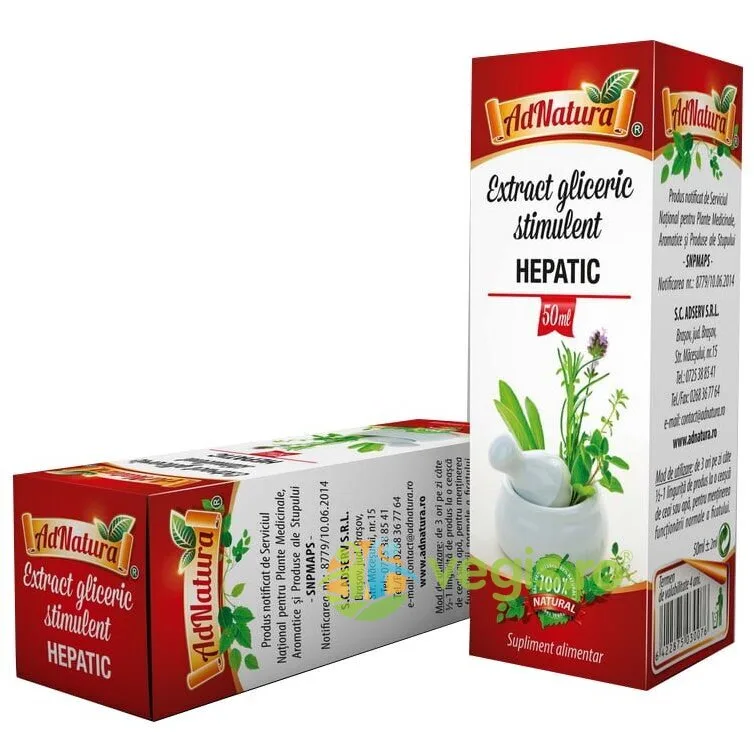Extract Gliceric Stimulent Hepatic 50ml ADNATURA — preț și oferte