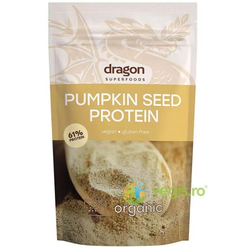 Pudra Proteica din Seminte de Dovleac fara Gluten Ecologica/Bio 200g Dragon Superfoods — preț și oferte