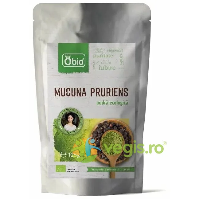 Mucuna Pruriens Pulbere Ecologica/Bio 125g OBio — preț și oferte