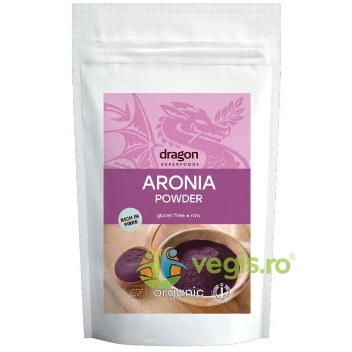 Pulbere de Aronia fara Gluten Ecologica/Bio 200g Dragon Superfoods — preț și oferte