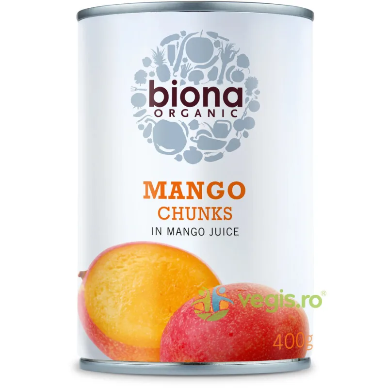 Bucati de Mango in Suc Propriu Ecologic/Bio 400g BIONA — preț și oferte