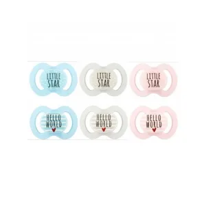 Suzete simetrice decorate fara inel, 0-6 luni, 2 bucati, diverse modele, Baby Nova