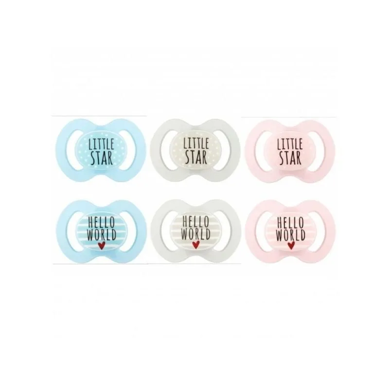 Suzete simetrice decorate fara inel, 0-6 luni, 2 bucati, diverse modele, Baby Nova — preț și oferte