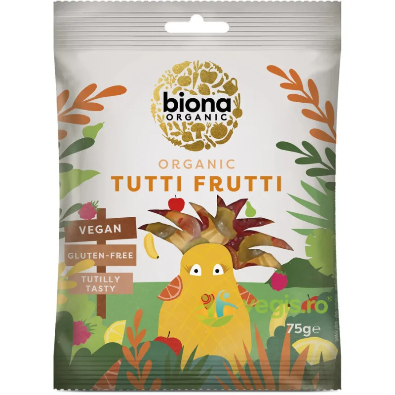 Jeleuri Gumate Tutti Frutti fara Gluten Ecologice/Bio 75g BIONA — preț și oferte