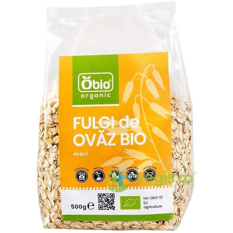 Fulgi de Ovaz Mari fara Zahar Ecologici/Bio 500g OBio — preț și oferte