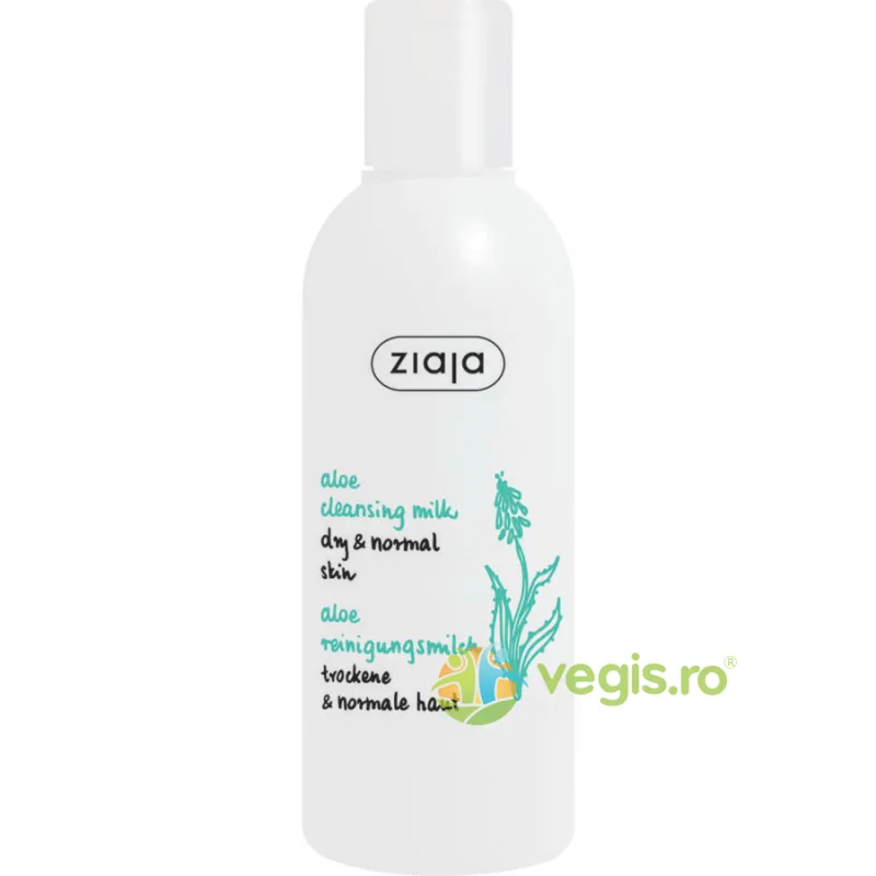 Lapte Demachiant cu Aloe Vera pentru Ten Normal si Uscat 200ml ZIAJA — preț și oferte