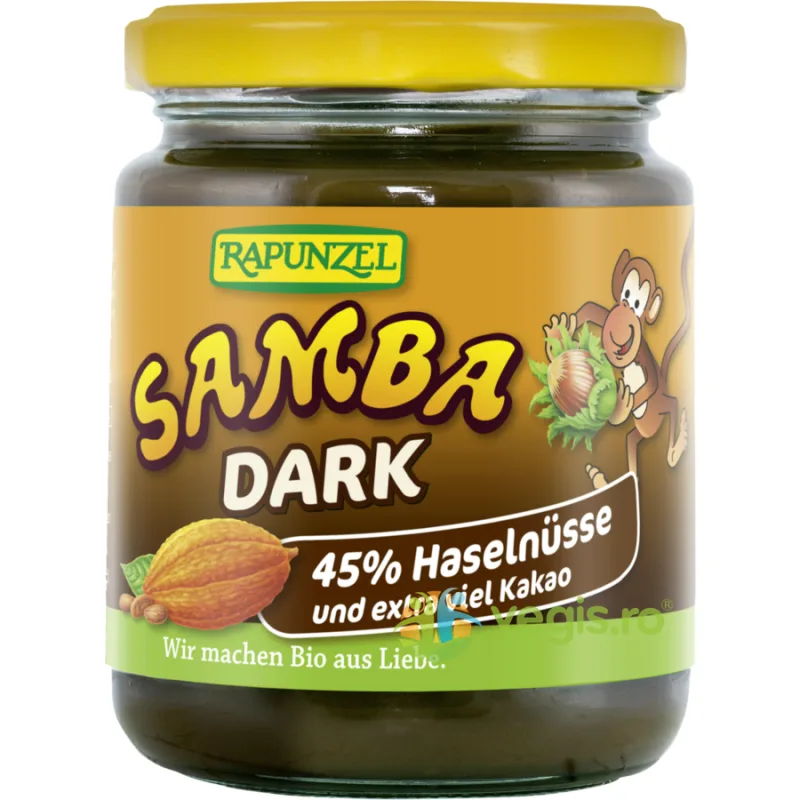 Crema Samba Dark cu Alune si Ciocolata Vegana Ecologica/Bio 250g — preț și oferte