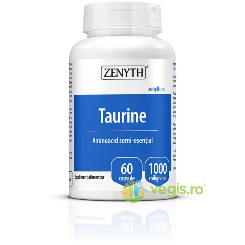 Taurine 1000mg 60cps Zenyth — preț și oferte