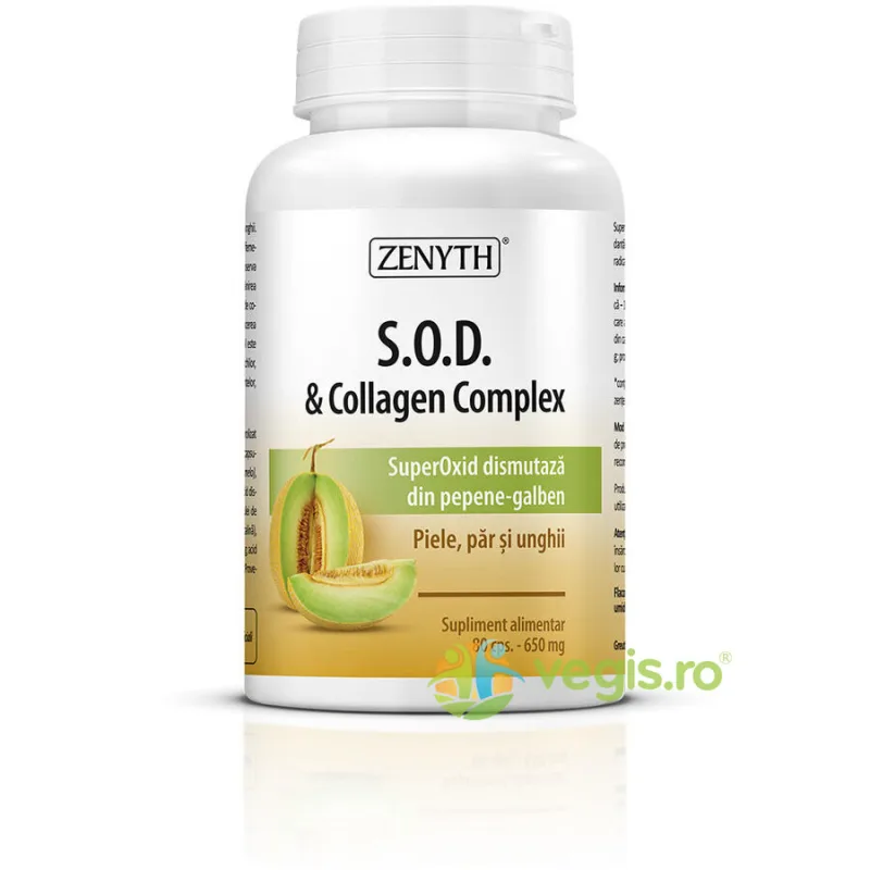 SOD & Collagen Complex 650mg 80cps Zenyth — preț și oferte