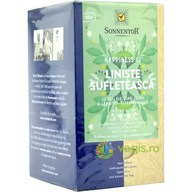 Ceai Happiness is... Liniste Sufleteasca Ecologic/Bio 18dz SONNENTOR — preț și oferte