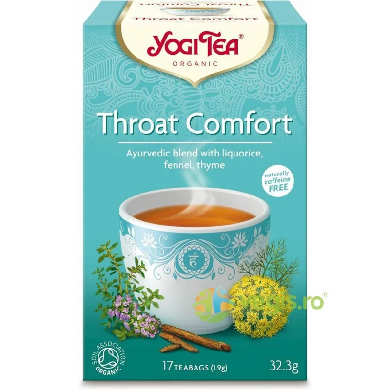 Ceai Confortul Gatului (Throat Comfort) Ecologic/Bio 17dz 32.3g YOGI TEA — preț și oferte