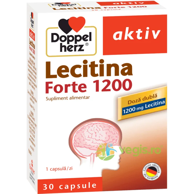 Lecitina Forte 1200mg Aktiv 30cps DOPPELHERZ — preț și oferte